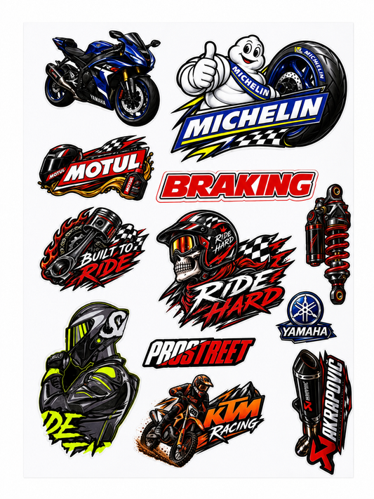 Stickers MOTO ( 60 Stickers )
