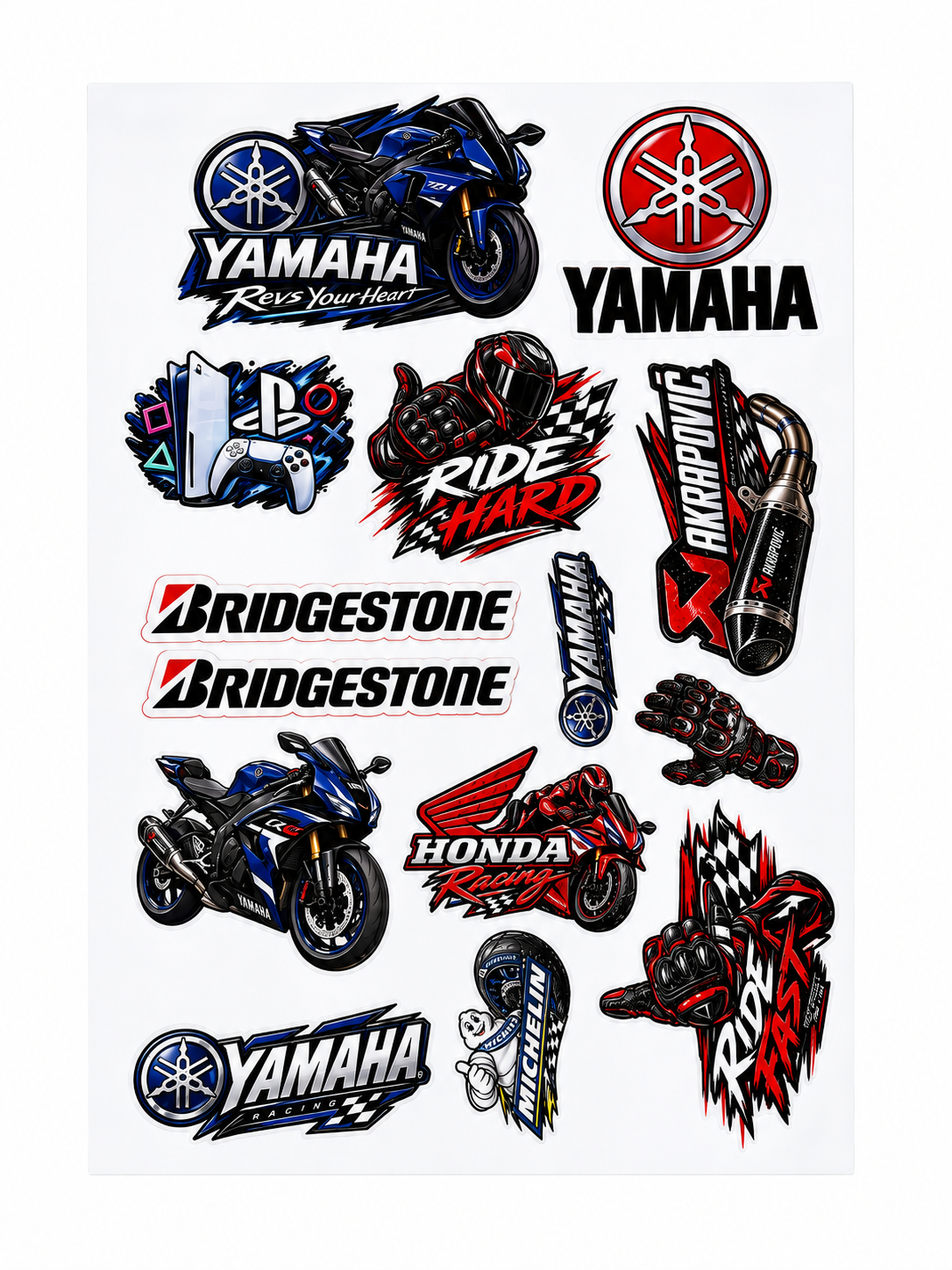 Stickers MOTO ( 60 Stickers )